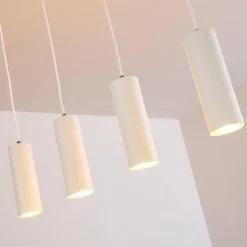 Suspension Zuoz Blanc, 4 lumières