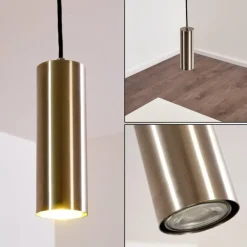 Suspension Zuoz Nickel mat, 1 lumière