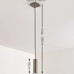 Suspension Zuoz Nickel mat, 1 lumière