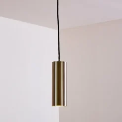 Suspension Zuoz Nickel mat, 1 lumière