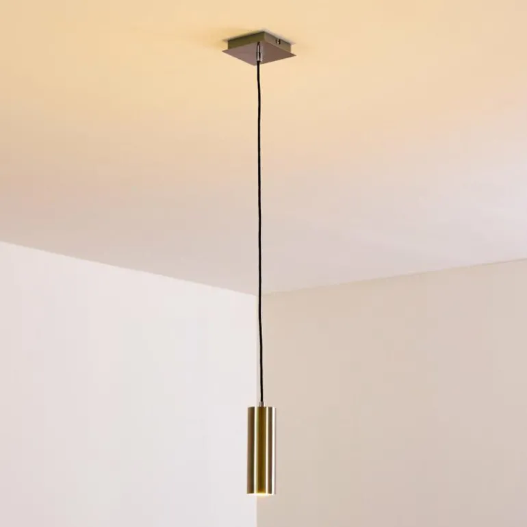 Suspension Zuoz Nickel mat, 1 lumière