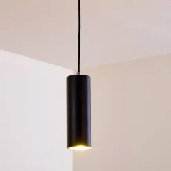 Suspension Zuoz Noir, 1 lumière