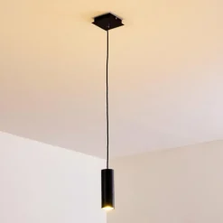 Suspension Zuoz Noir, 1 lumière