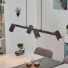 Suspension Zuoz Noir, 4 lumières