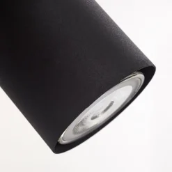 Suspension Zuoz Noir, 4 lumières