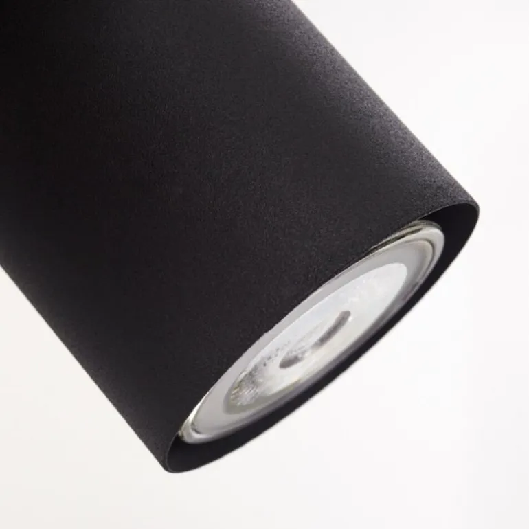 Suspension Zuoz Noir, 4 lumières