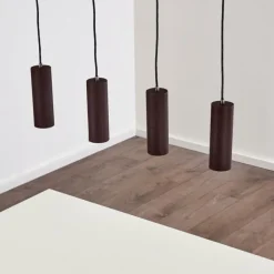 Suspension Zuoz Rouille, 4 lumières