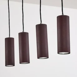Suspension Zuoz Rouille, 4 lumières