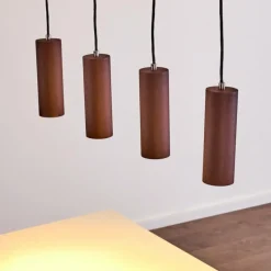 Suspension Zuoz Rouille, 4 lumières