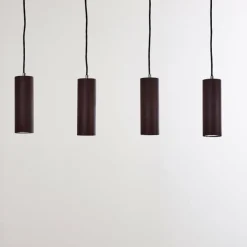 Suspension Zuoz Rouille, 4 lumières