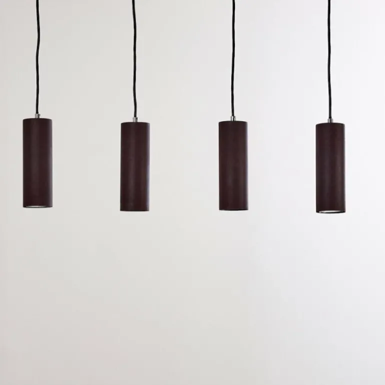 Suspension Zuoz Rouille, 4 lumières