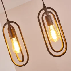 Suspension Zwolle Argenté, 4 lumières