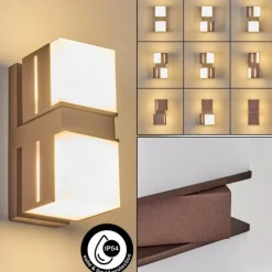 Swanek Lampe murale d´extérieur, Applique murale LED Rouille, 2 lumières