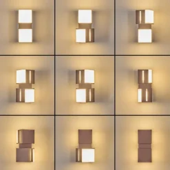 Swanek Lampe murale d´extérieur, Applique murale LED Rouille, 2 lumières