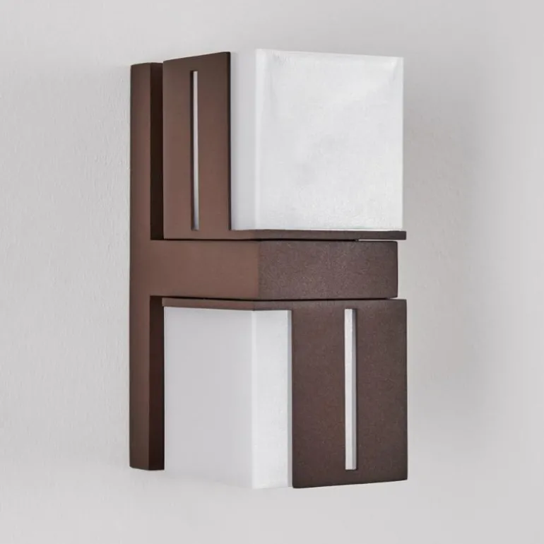 Swanek Lampe murale d´extérieur, Applique murale LED Rouille, 2 lumières