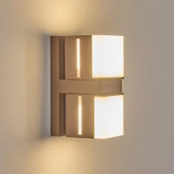 Swanek Lampe murale d´extérieur, Applique murale LED Rouille, 2 lumières