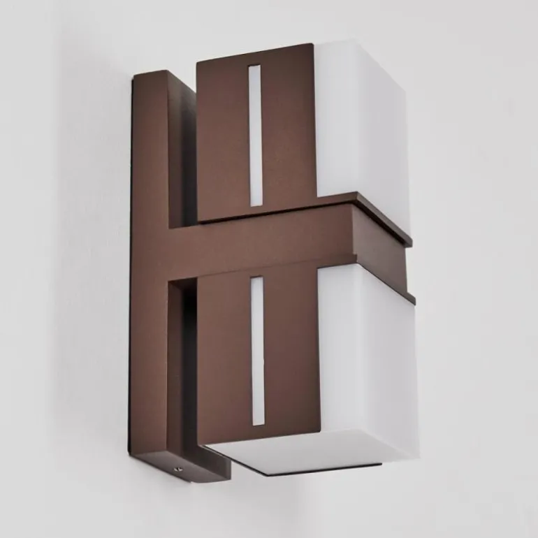 Swanek Lampe murale d´extérieur, Applique murale LED Rouille, 2 lumières