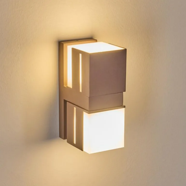 Swanek Lampe murale d´extérieur, Applique murale LED Rouille, 2 lumières