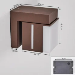 Swanek Lampe murale d´extérieur, Applique murale LED Rouille, 1 lumière