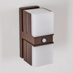 Swanek Lampe murale d´extérieur, Applique murale LED Rouille, 2 lumières, Détecteur de mouvement