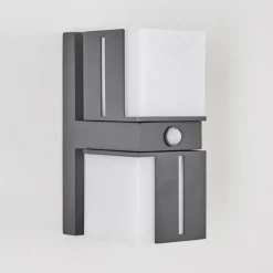 Swanek Lampe murale d´extérieur, Applique murale LED Anthracite, 2 lumières, Détecteur de mouvement