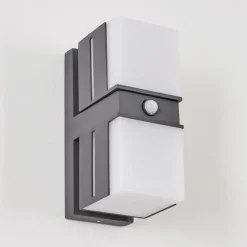 Swanek Lampe murale d´extérieur, Applique murale LED Anthracite, 2 lumières, Détecteur de mouvement