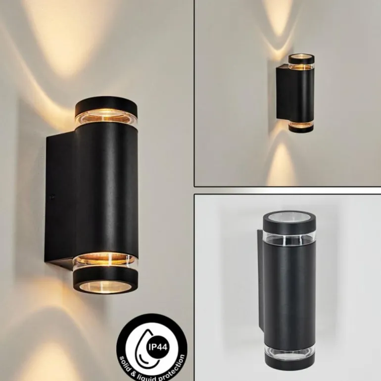 Tagish Lampe murale d´extérieur, Luminaire Up & Down Noir, 2 lumières