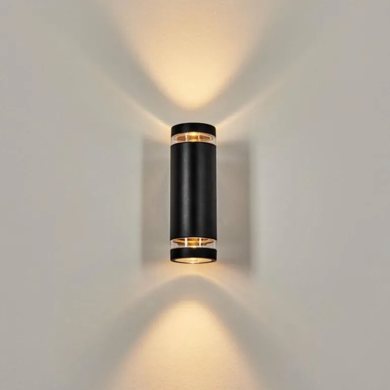Tagish Lampe murale d´extérieur, Luminaire Up & Down Noir, 2 lumières
