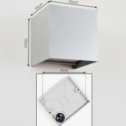 Tamarin Lampe murale d´extérieur, Luminaire Up & Down, Applique murale LED Gris, Argenté, 1 lumière