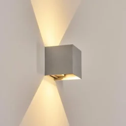 Tamarin Lampe murale d´extérieur, Luminaire Up & Down, Applique murale LED Gris, Argenté, 1 lumière