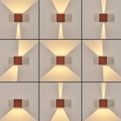 Tamarin Lampe murale d´extérieur, Luminaire Up & Down, Applique murale LED Rouille, Noir, 1 lumière