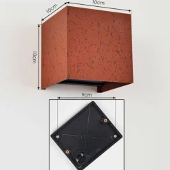 Tamarin Lampe murale d´extérieur, Luminaire Up & Down, Applique murale LED Rouille, Noir, 1 lumière