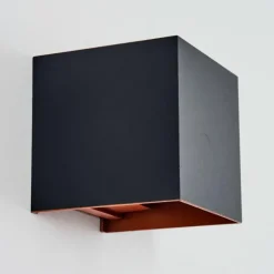 Tamarin Lampe murale d´extérieur, Luminaire Up & Down, Applique murale LED Cuivre, Noir, 1 lumière