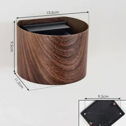 Tamarin Lampe murale d´extérieur, Luminaire Up & Down, Applique murale LED Couleur bois, Noir, 1 lumière