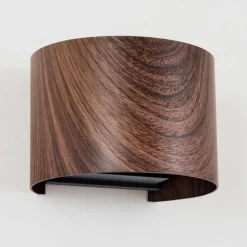 Tamarin Lampe murale d´extérieur, Luminaire Up & Down, Applique murale LED Couleur bois, Noir, 1 lumière