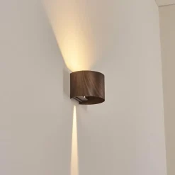 Tamarin Lampe murale d´extérieur, Luminaire Up & Down, Applique murale LED Couleur bois, Noir, 1 lumière