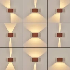 Tamarin Lampe murale d´extérieur, Luminaire Up & Down, Applique murale LED Rouille, Noir, 1 lumière