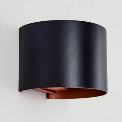 Tamarin Lampe murale d´extérieur, Luminaire Up & Down, Applique murale LED Cuivre, Noir, 1 lumière