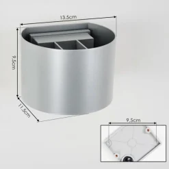 Tamarin Lampe murale d´extérieur, Luminaire Up & Down, Applique murale LED Argenté, 1 lumière