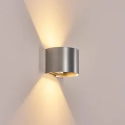 Tamarin Lampe murale d´extérieur, Luminaire Up & Down, Applique murale LED Argenté, 1 lumière