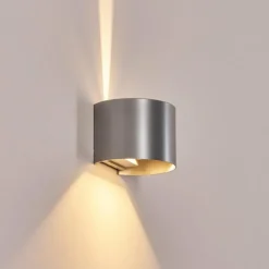 Tamarin Lampe murale d´extérieur, Luminaire Up & Down, Applique murale LED Argenté, 1 lumière