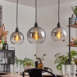 Tapitapa Suspension, Boule lumineuse Noir, 3 lumières