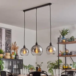 Tapitapa Suspension, Boule lumineuse Noir, 3 lumières
