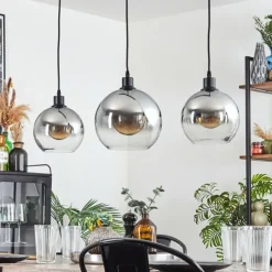 Tapitapa Suspension, Boule lumineuse Noir, 3 lumières