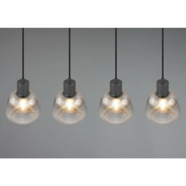 Tarifa Suspension Luminaires Trio Noir, 4 lumières