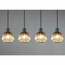 Tarifa Suspension Luminaires Trio Noir, 4 lumières