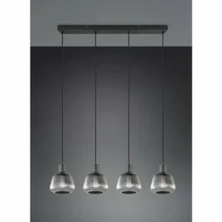 Tarifa Suspension Luminaires Trio Noir, 4 lumières