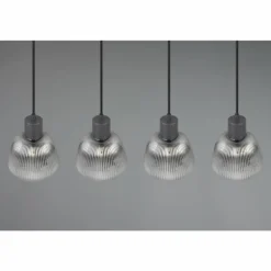 Tarifa Suspension Luminaires Trio Noir, 4 lumières