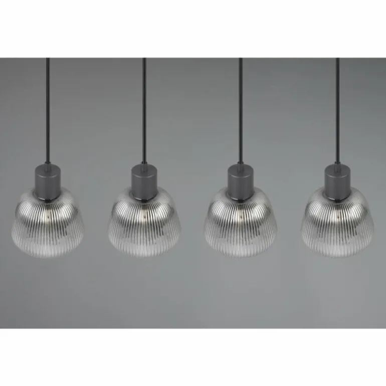 Tarifa Suspension Luminaires Trio Noir, 4 lumières