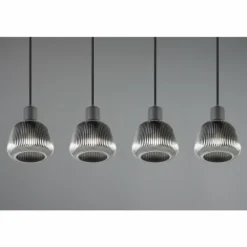 Tarifa Suspension Luminaires Trio Noir, 4 lumières